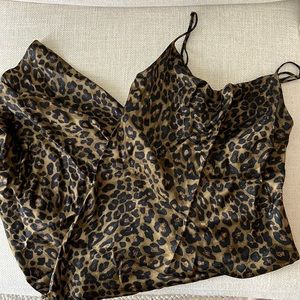 Leopard Green/Black Midi Dress, size small